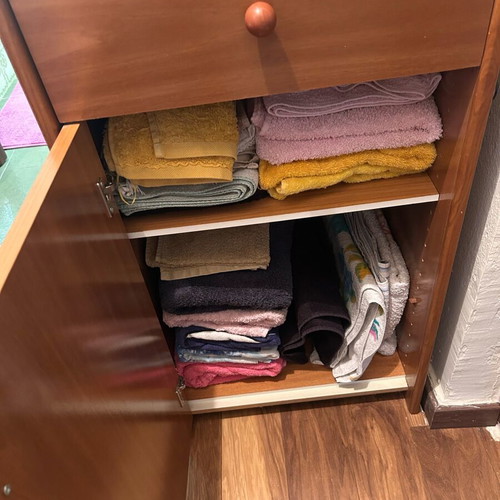 Wooden storage cabinet like new