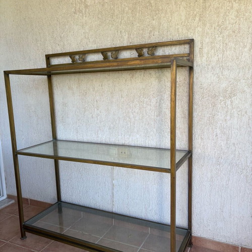 Brass Patinated Display Cabinet like new