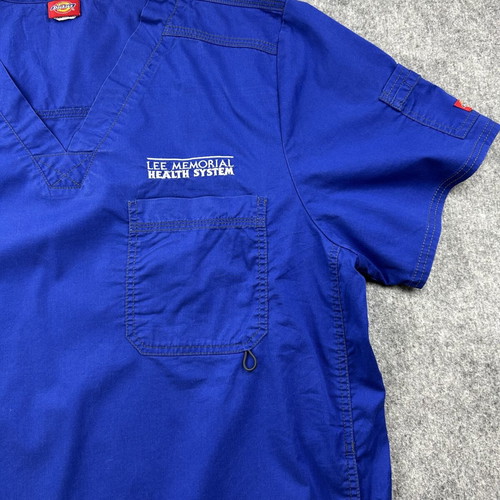 Dickies medical nurse shirt XL blue used with pockets