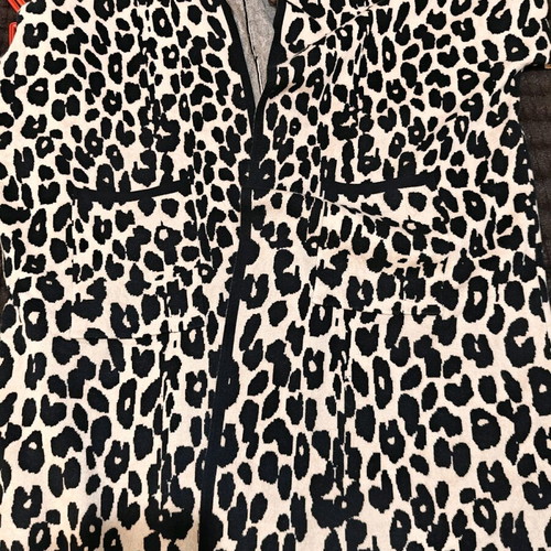 Knitted animal print oversized cardigan new with pockets