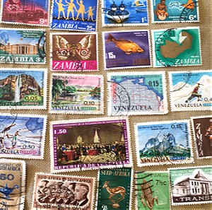 Γραμματόσημα,Ροδεσια,Ζαμπια,Βενεζουέλα,Ν.Αφρικη