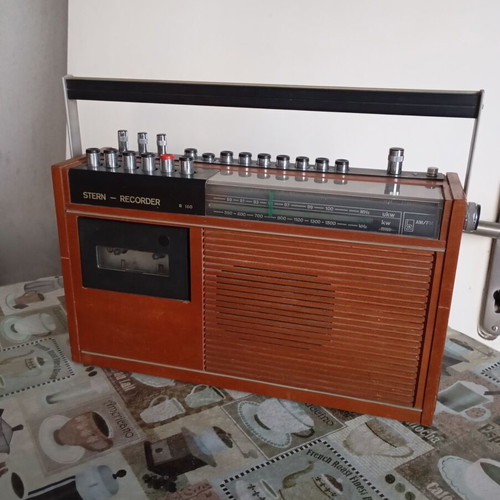 Vintage radio cassette player used, 1970s