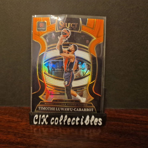 Panini Euroleague Select Basconia Cabarrot Prizm card orange white black