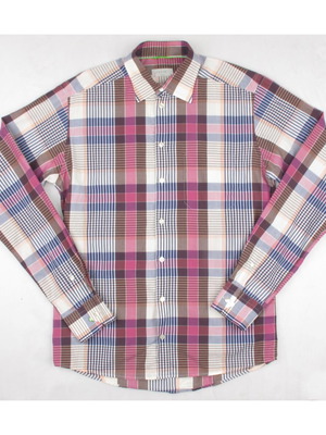 Eton Slim Fit men's summer shirt M 40 multicolor checked cotton like new