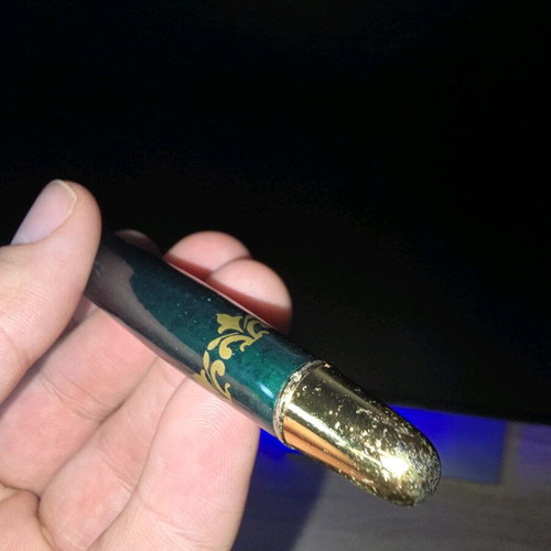 Green pen used with marks