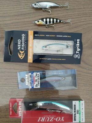 Hard fishing lures for LRF, unused, 2.6g to 7.5g, 5cm to 7cm, Yo Zuri, Tyrikos Lures, Bassday