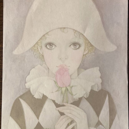 Vintage 1980s Pierrot stationery by Mira Fujita