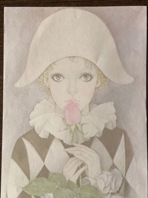 Vintage 1980s Pierrot stationery by Mira Fujita