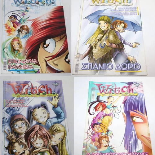 W.I.T.C.H. comic magazines issues 36, 37, 38, 39, Greek