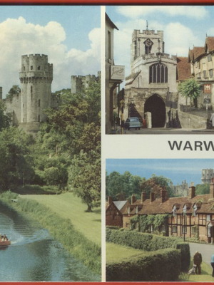 Warwick Castle πακέτο 6 vintage καρτ ποστάλ