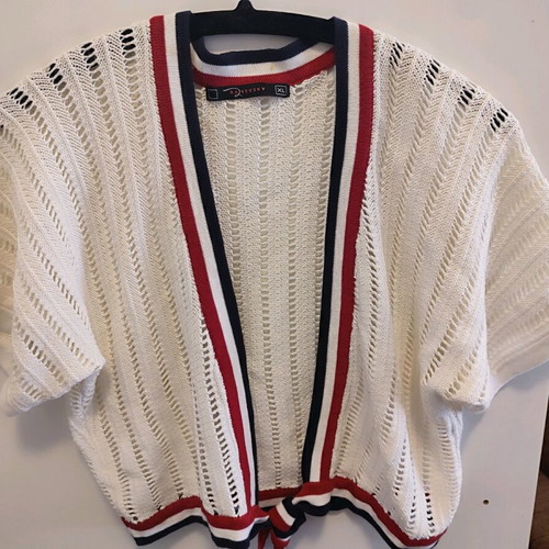 Raxevsky knitted white crop cardigan XL like new