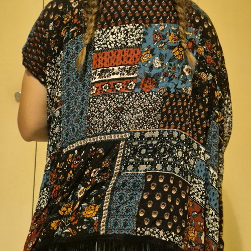 Stradivarius Tunic/Ponso with flowers like new, multicolor, size M