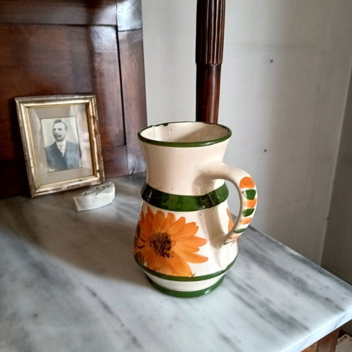 Large jug like new, slight chip on rim, height 20 cm