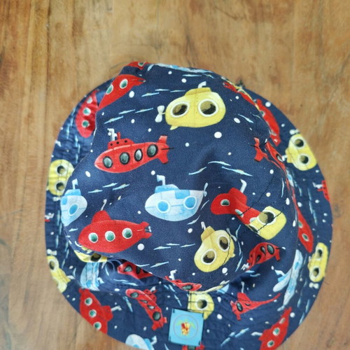 Bucket hat with submarine print Tortue used for boys
