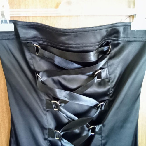 Ysatis satin evening dress S like new, black