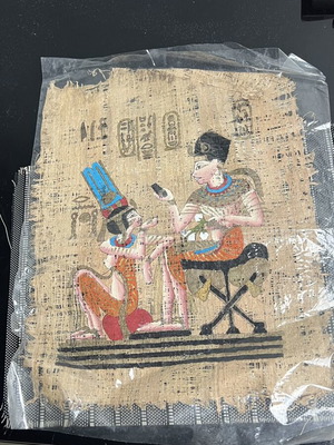 Egyptian papyrus handmade, set of 4, used
