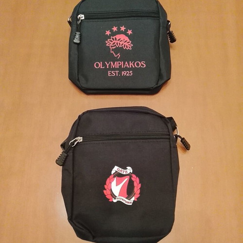 Olympiakos shoulder bags set, new, 2 pieces with team and Gate 7 logos