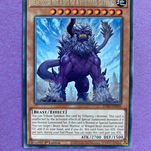Yu-Gi-Oh card Behemoth the King of a Hundred Battles like new