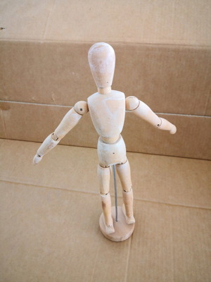 Artist wooden mannequin used