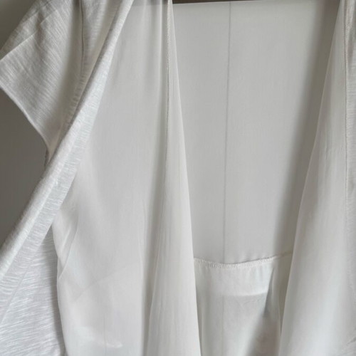 Please cardigan with asymmetries size S like new, white