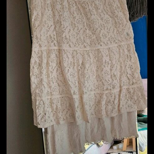 ICHI white dress like new, size L, above the knee