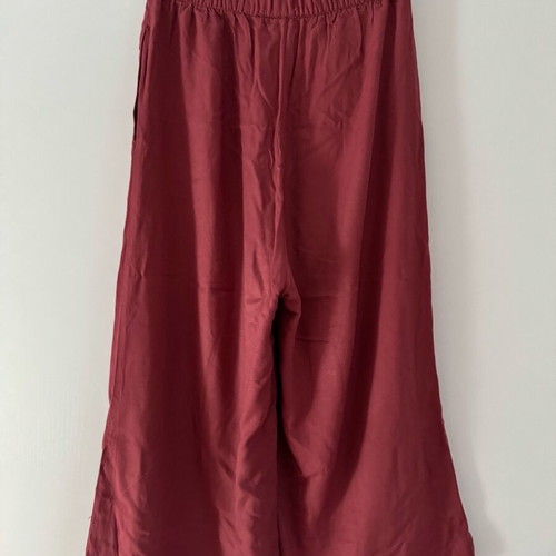 Pull & Bear wide-leg pants burgundy like new, size M