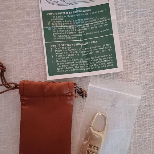 Bric's Milano suitcase lock unused, metal