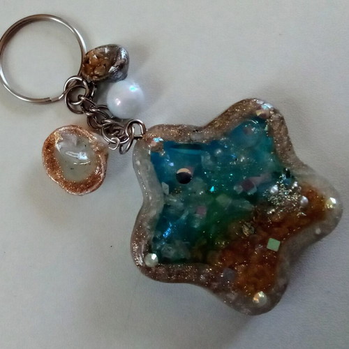 Handmade Ocean Shaker Pendant new, blue