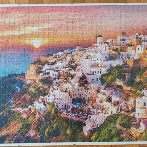 Puzzle in frame like new, dimensions 0.50x0.70
