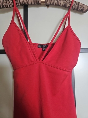 Missguided Red Evening Mini Dress Like New Size 8 S
