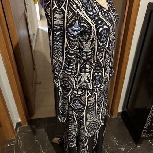 Ethnic Aztec Design Spring Dress fitted midi or maxi Bodyflirt Boutique used
