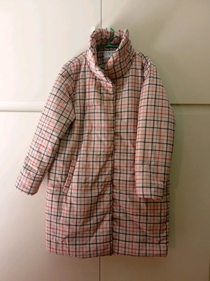 Γυναικείο παλτό VRS XL σαν καινούργιο, μπεζ με κόκκινες και μπλε γραμμές