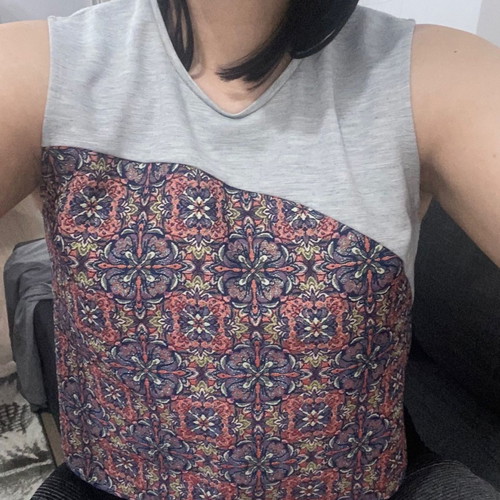 Zara sleeveless gray shirt used with patterns size M