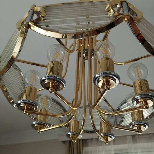 Ceiling light like new, 60×60 cm diameter, 8 E27 sockets