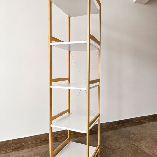 JYSK BROBY bamboo shelving unit with 5 shelves