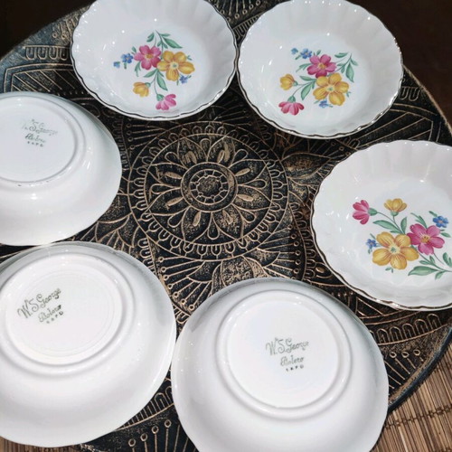 W.S. George Bolero 1940 plates like new, set of 6 porcelain