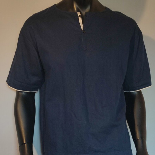 Zara Man men's linen shirt, blue, size M