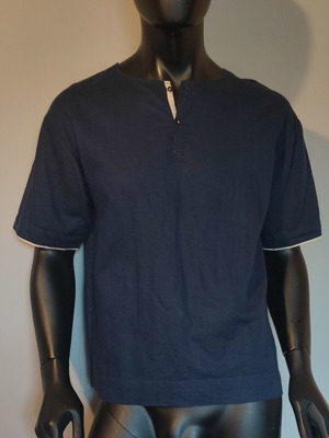 Zara Man men's linen shirt, blue, size M