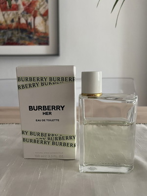 Burberry Her Eau de Toilette 100 ml used, authentic fragrance