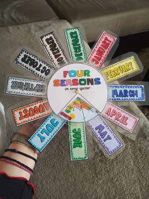 Educational spinner seasons and months game new