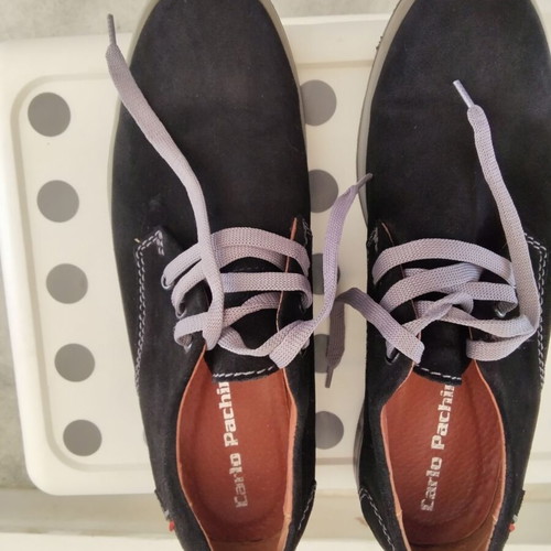 Carlo Pachini women's suede pumps size 39 used, black and grey