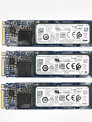 Toshiba NVMe 256GB M.2 SSD μεταχειρισμένα, πακέτο 4 τεμαχίων με SMART warning