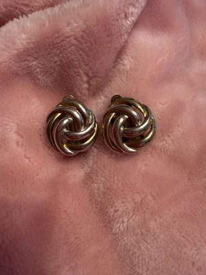 Vintage Atelier earrings clip-on from the 60s like new, gold and silver