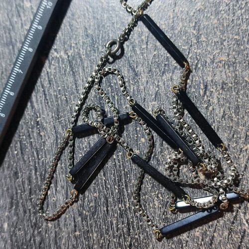 Vintage chain used, black and gray