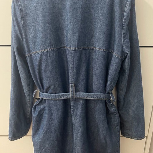 Marks & Spencer denim trench coat used, blue, size M