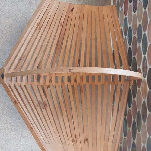 Wooden fruit basket like new (open 33cm)