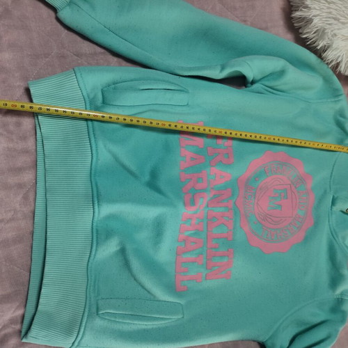 Franklin Marshall hoodie used, turquoise, size M