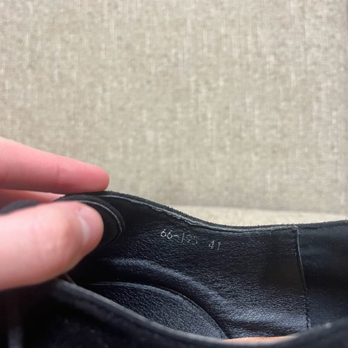 Black suede lace-up shoes size 41 like new