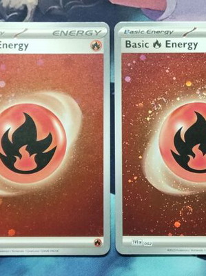 Basic Fire Energy Galaxy Holo Pokemon near mint, 4 pieces