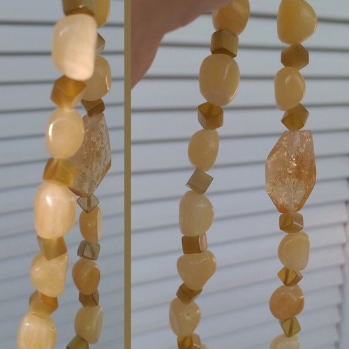 Handmade Citrine Necklace like new, yellow